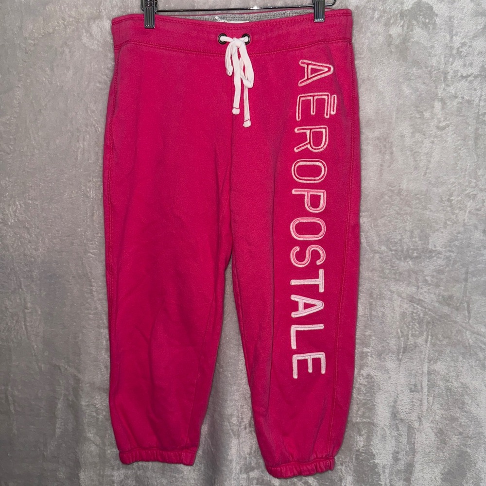 Y2K‎ Aeropostale Pink Sweatpants Women's M Cropped Joggers pink trashy bimbo